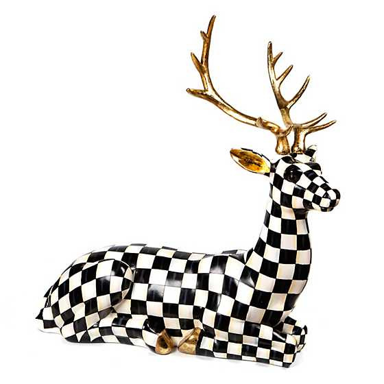 Courtly Check Outdoor Resting Deer | MacKenzie-Childs