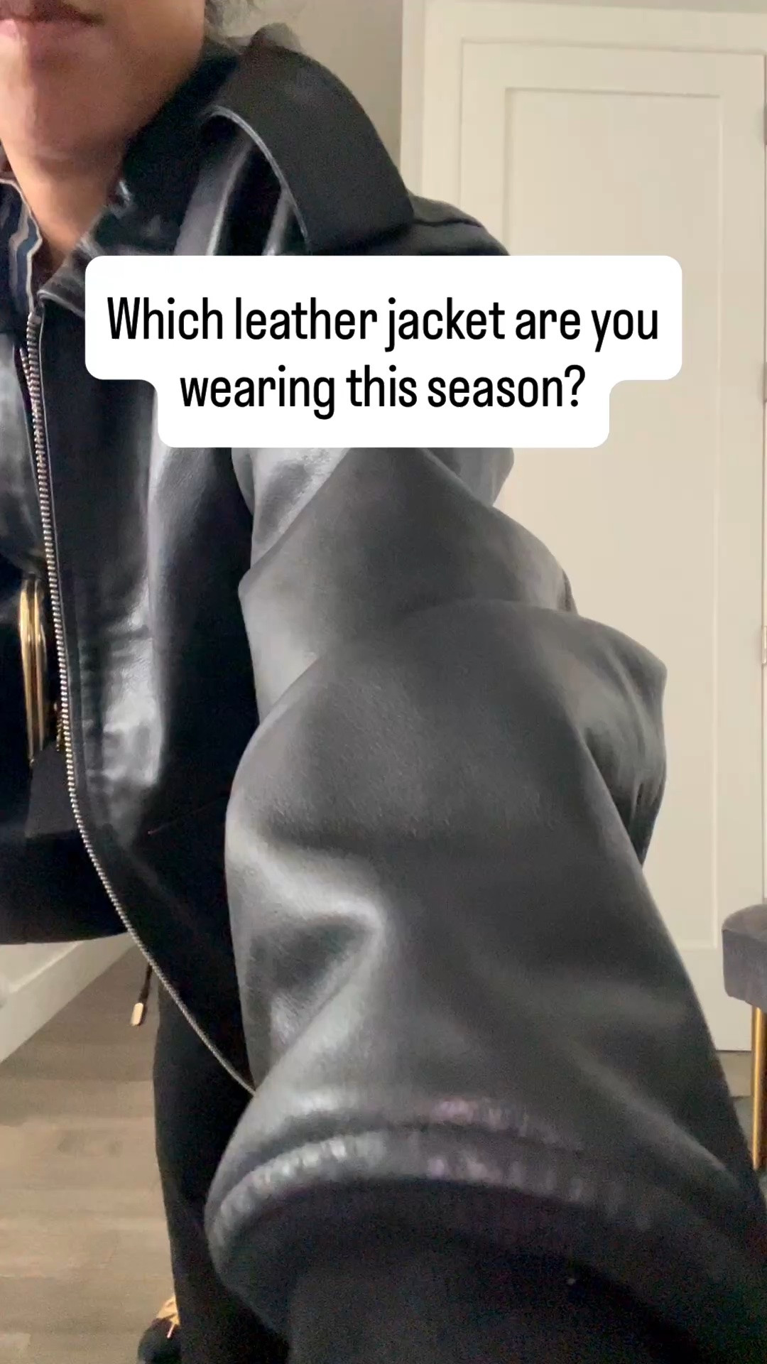 Leather jacket season.