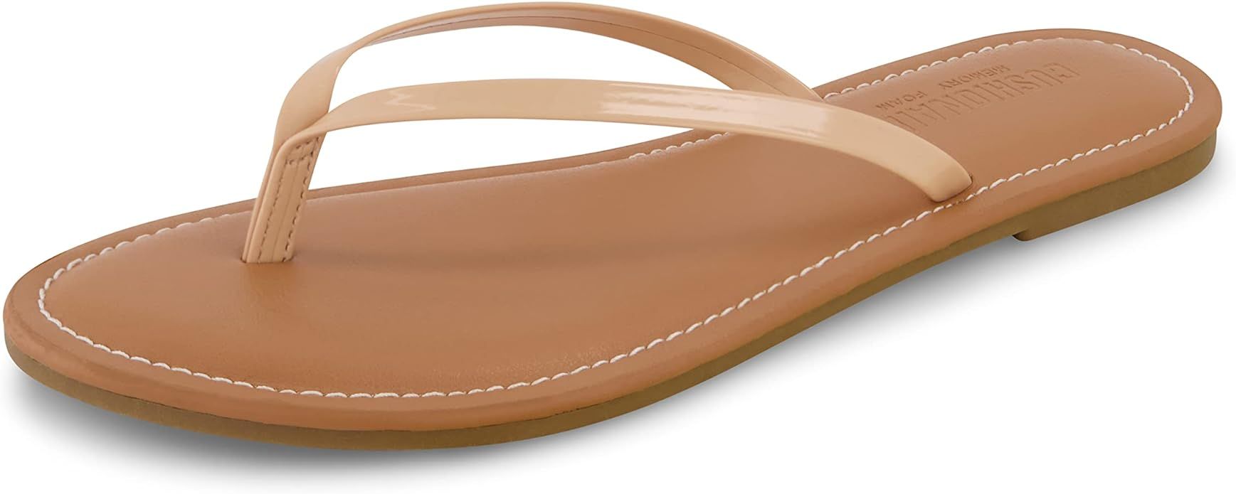 CUSHIONAIRE Women's Cora Flat Flip Flop Sandal with +Comfort | Amazon (US)
