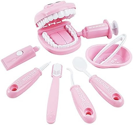 9PCS Plastic Simulation Dentist Play Set Medical Kit Pretend Toy for Kids Hygienic Habbit Cultiva... | Amazon (US)