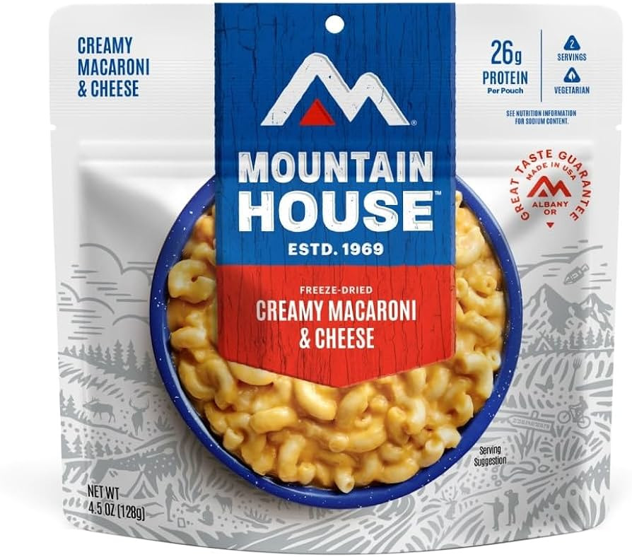 Mountain House Creamy Macaroni & Cheese | Freeze Dried Backpacking & Camping Food | 2 Servings | Amazon (US)