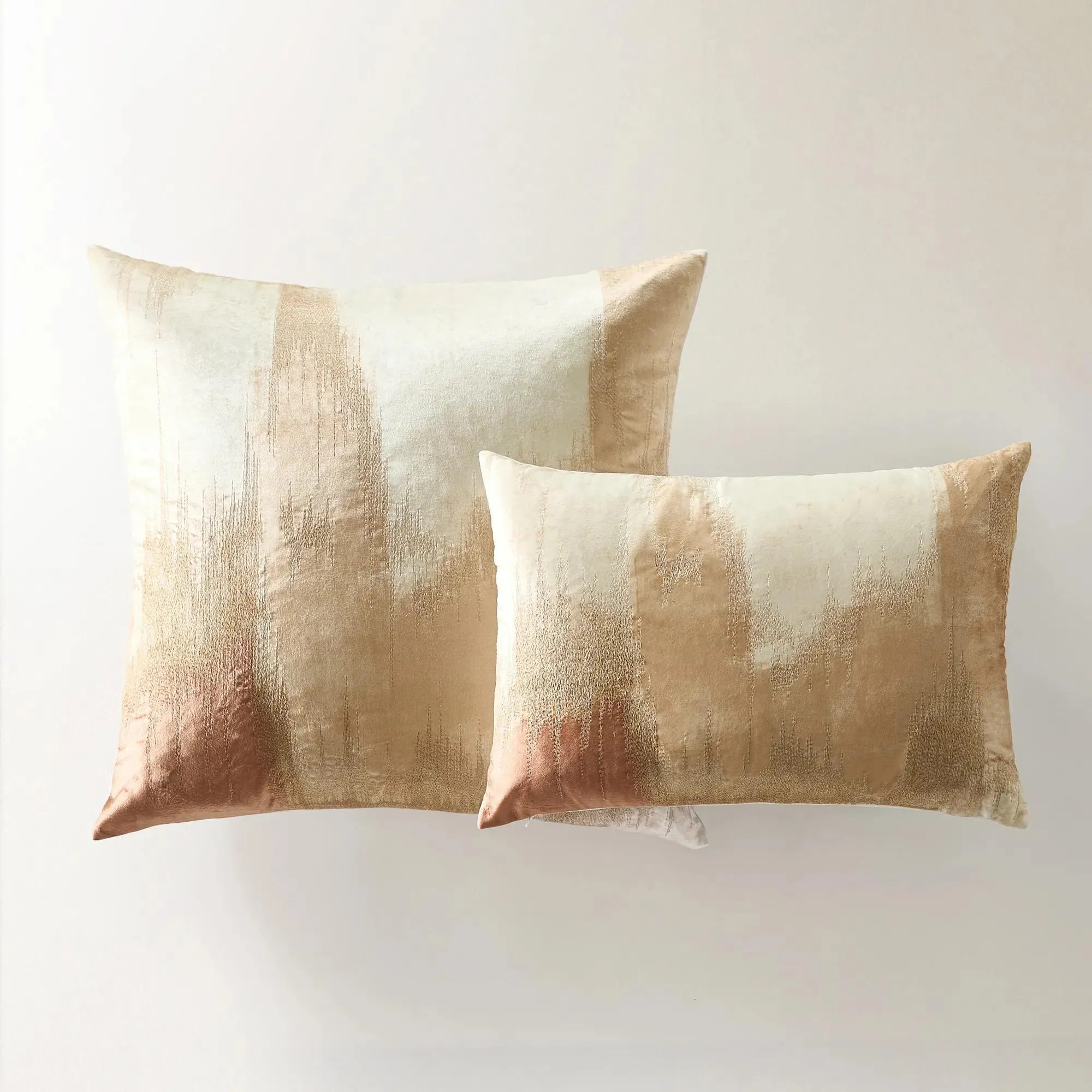 Nya Embroidered Pillow - Mocha Mousse | Z Gallerie