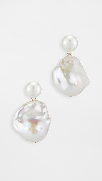14k Duality Pearl Drop Earrings | Shopbop