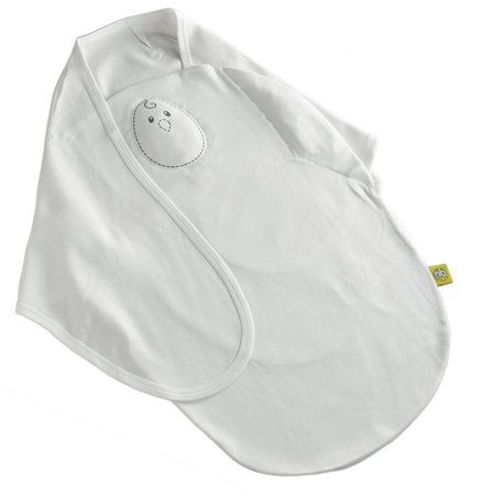 Nested Bean Zen Swaddle Classic - Adjustable Velcro Cotton Swaddle (0-6 m) (Pearl White) | Walmart (US)