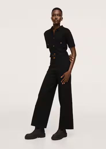 Belt long jumpsuit | MANGO (UK)