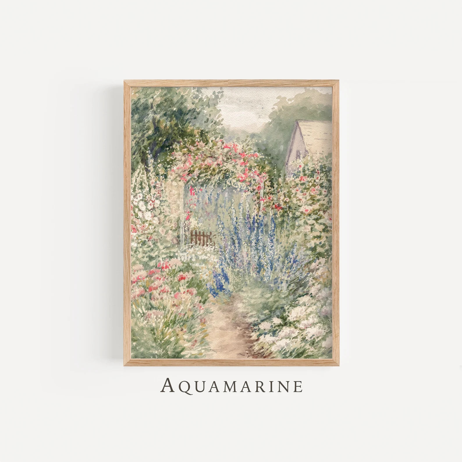 Summer Garden Painting, Flower Garden Print, Vintage Landscape Wall Art, Vintage Country Decor, F... | Etsy (US)