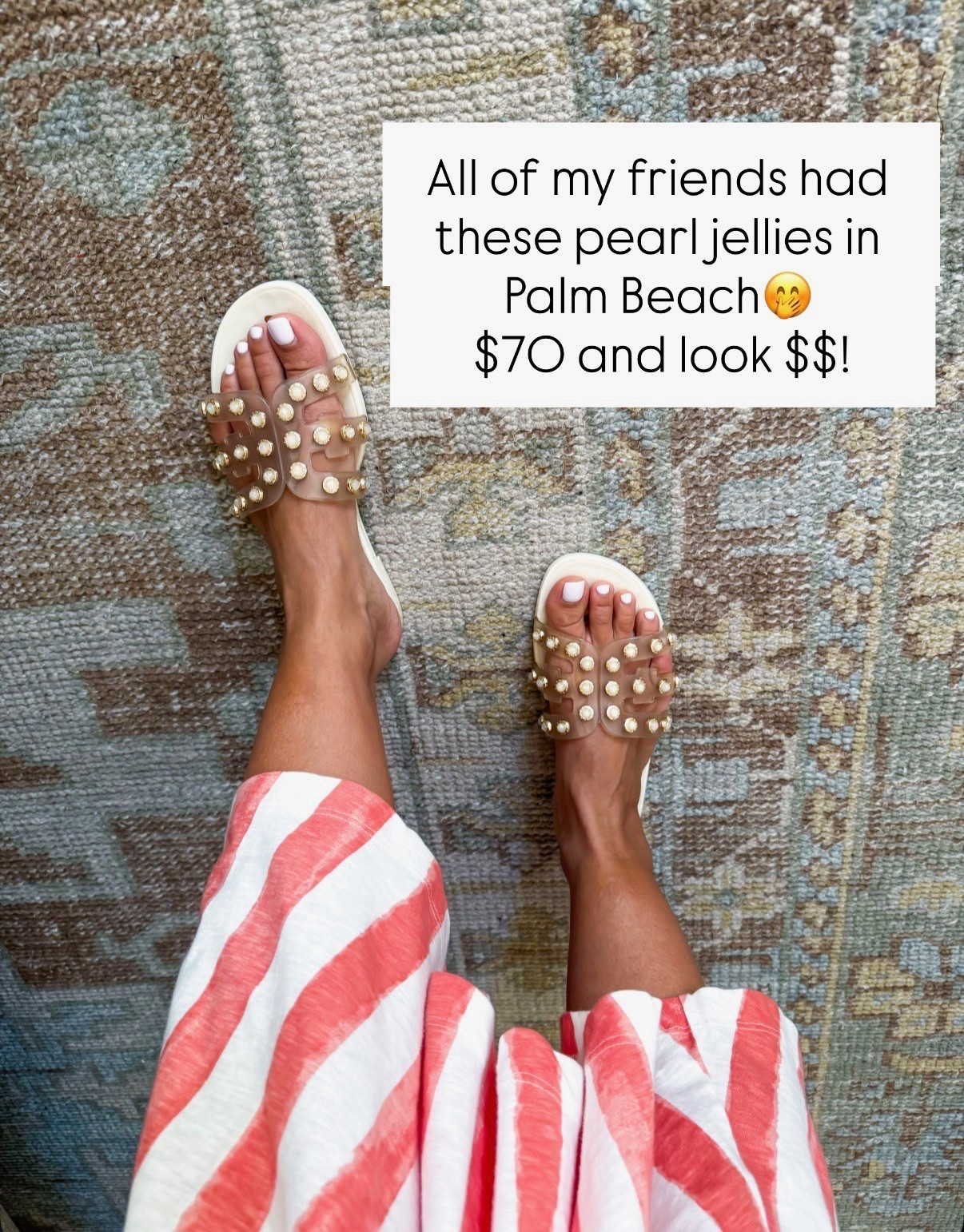 I just love these pearl jelly slide sandals! Whole sizes only. I’m a 6.5 and did a 7 and they are great. Vacation outfit. Resort wear. Resort outfits. Vacation sandals. Spring 


#LTKSwim #LTKootd #LTKTravel