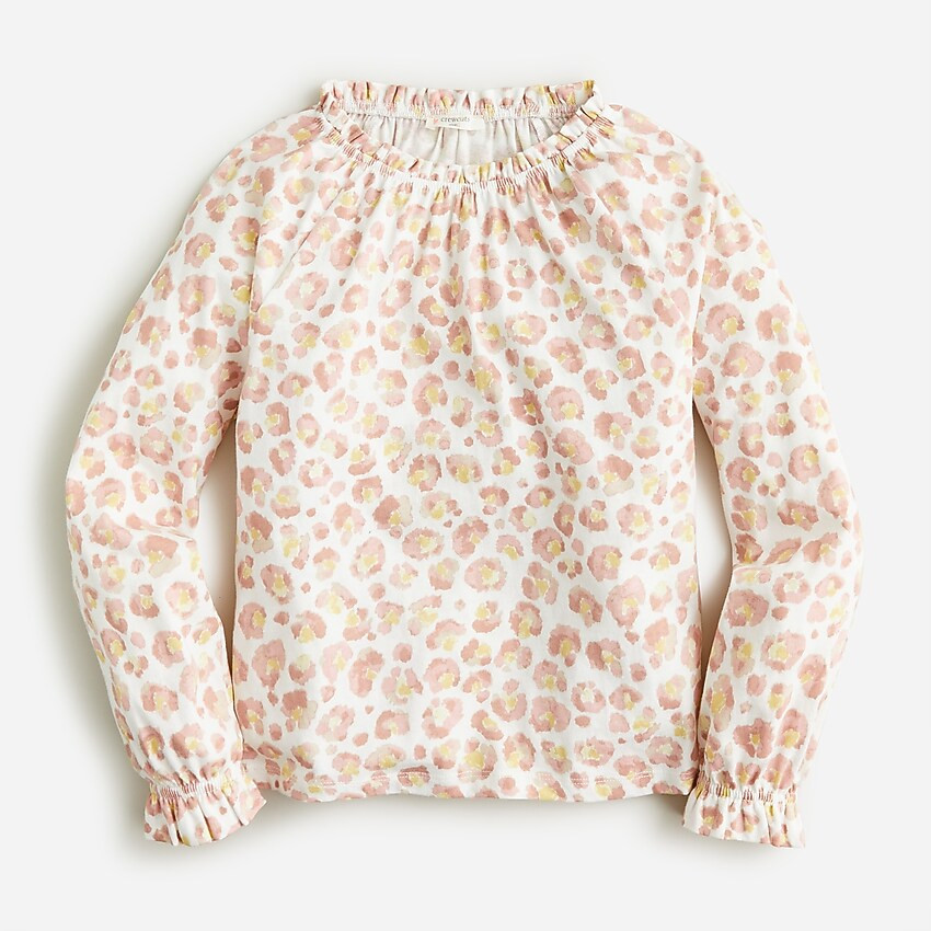 Girls' ruffle long-sleeve T-shirt | J. Crew US