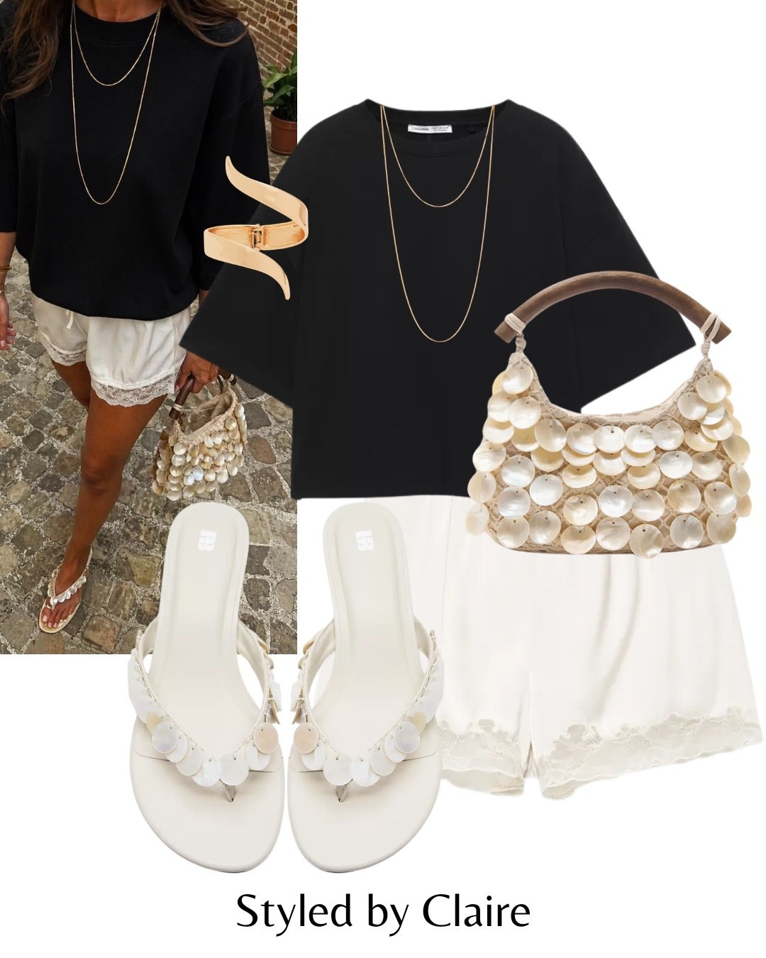 LACE TRIM SHORTS✨
*sandals on the first link 
#pullandbearcommunity
AD
beaded thong sandals heeled white embellished bag clutch mini black boxy tshirt cuff necklace long gold fashion spring summer holiday outfit inspo cool girl

#LTKbag #LTKsummer #LTKstyletip