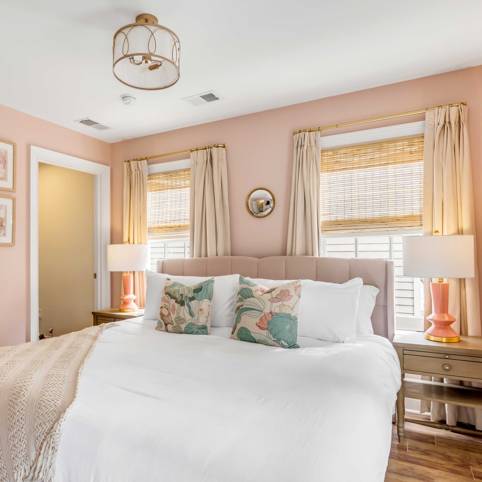 🛋️💰 Just check out this room – believe it or not, it was all put together on a seriously tight budget! 😲🙌 But guess what? It looks amazing! You don’t have to drop big bucks to get a killer setup. Wanna rock this style at home? I’ve got your back with all the shopping links you need! Let’s make budget-friendly look oh-so-chic! 💃🏠 #HighStyleLowBudget #DecorOnADime

Pinch pleat drapes, velvet curtains, convex mirror, bamboo blinds, pink, coral, designer flush mount, gold, #LTKunder100

#LTKsalealert #LTKhome