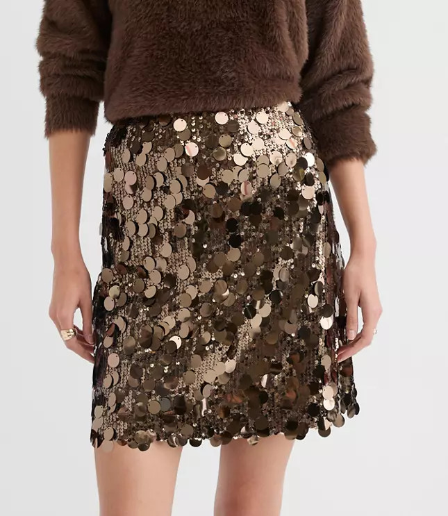 Sequin Mini Skirt | LOFT