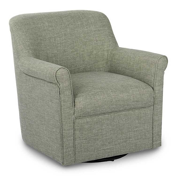Kamryn Seagrass Upholstered Swivel Chair | Kirklands