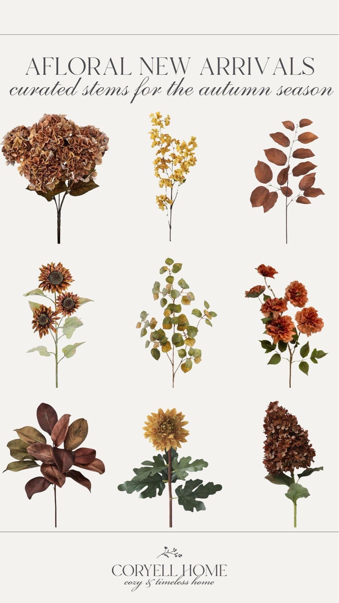 Afloral new arrivals for the autumn season 🍂 I’m loving these faux flower and greenery stems as I plan ahead for our autumn decor this year. The prettiest foliage and moody florals look so great in a pretty vase. 🙌🏻🤩

#LTKHome #LTKSeasonal