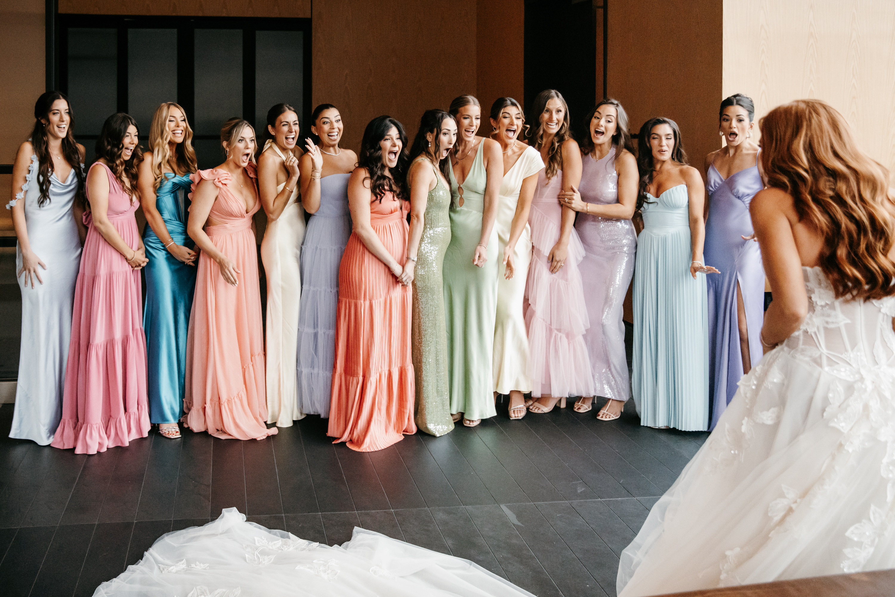 My bridesmaids wore colorful rainbow gowns. Shop them here! Wedding guest dresses 

 #LTKParties #LTKStyleTip #LTKWedding
