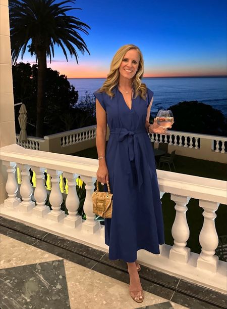 Gorgeous sunset for our last night in Cape Town! 

Cobalt blue midi dress from Brochu Walker

Fits TTS
I’m wearing XS and 5’2” tall for length reference. 

Pamela Munson Avis mini raffia handbag with bamboo handle 

Transparent sandals

#LTKOver40 #LTKSeasonal #LTKStyleTip