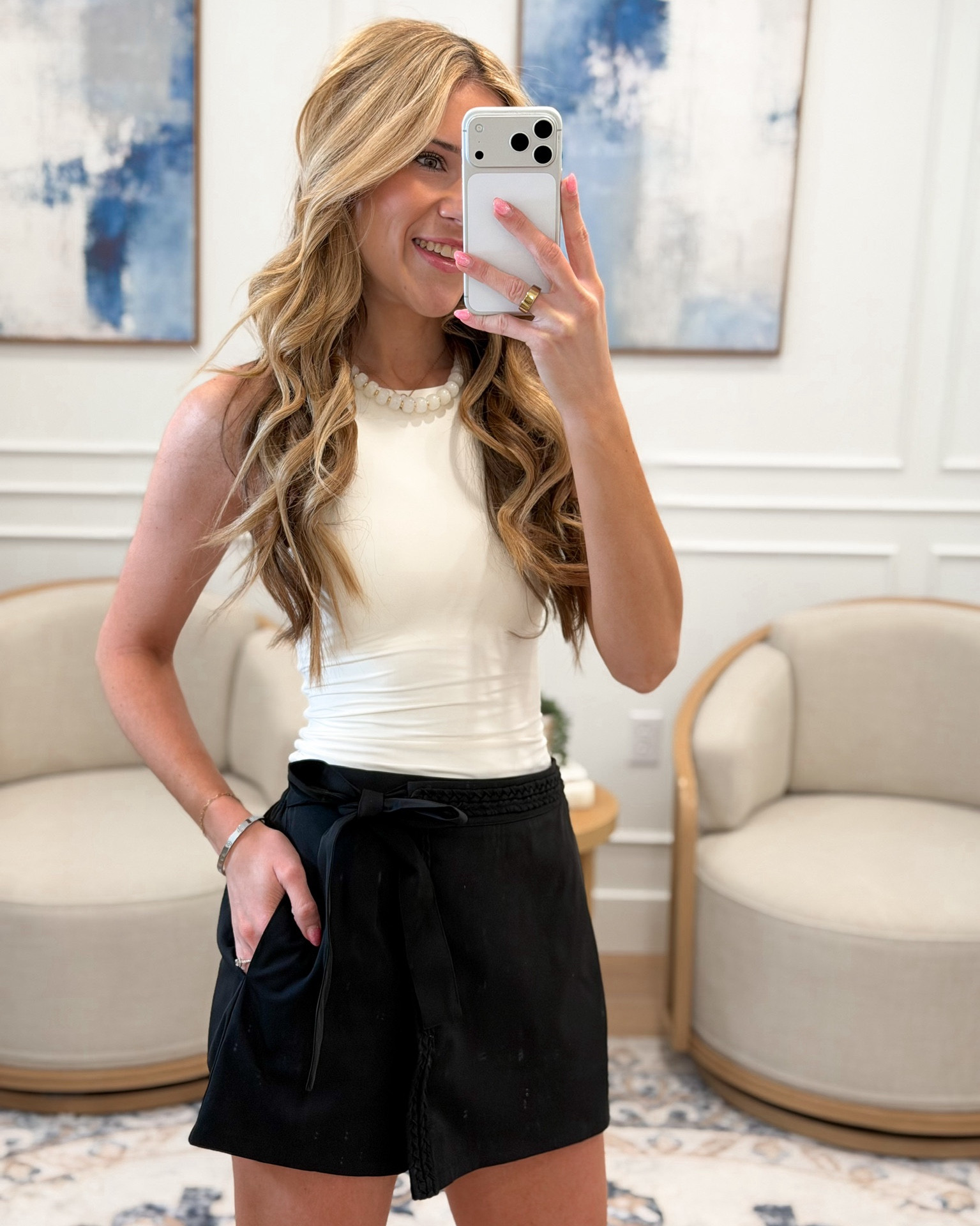 You can never go wrong with a classic combo 🖤🤍
A good fitted top + easy black shorts is one of my go-to outfits—simple, flattering, and always looks put together. These are the pieces you’ll reach for over and over again.

Perfect for everyday wear, travel, or casual plans when you still want to look cute ✨ I’m 5’8.5 wearing size small for reference 💛

#LTKTall #LTKSeasonal #LTKootd