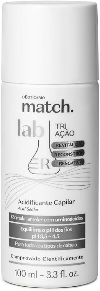 MATCH LAB TRI AÇÃO ACIDIFICANTE CAPILAR 100ml | Amazon (BR)
