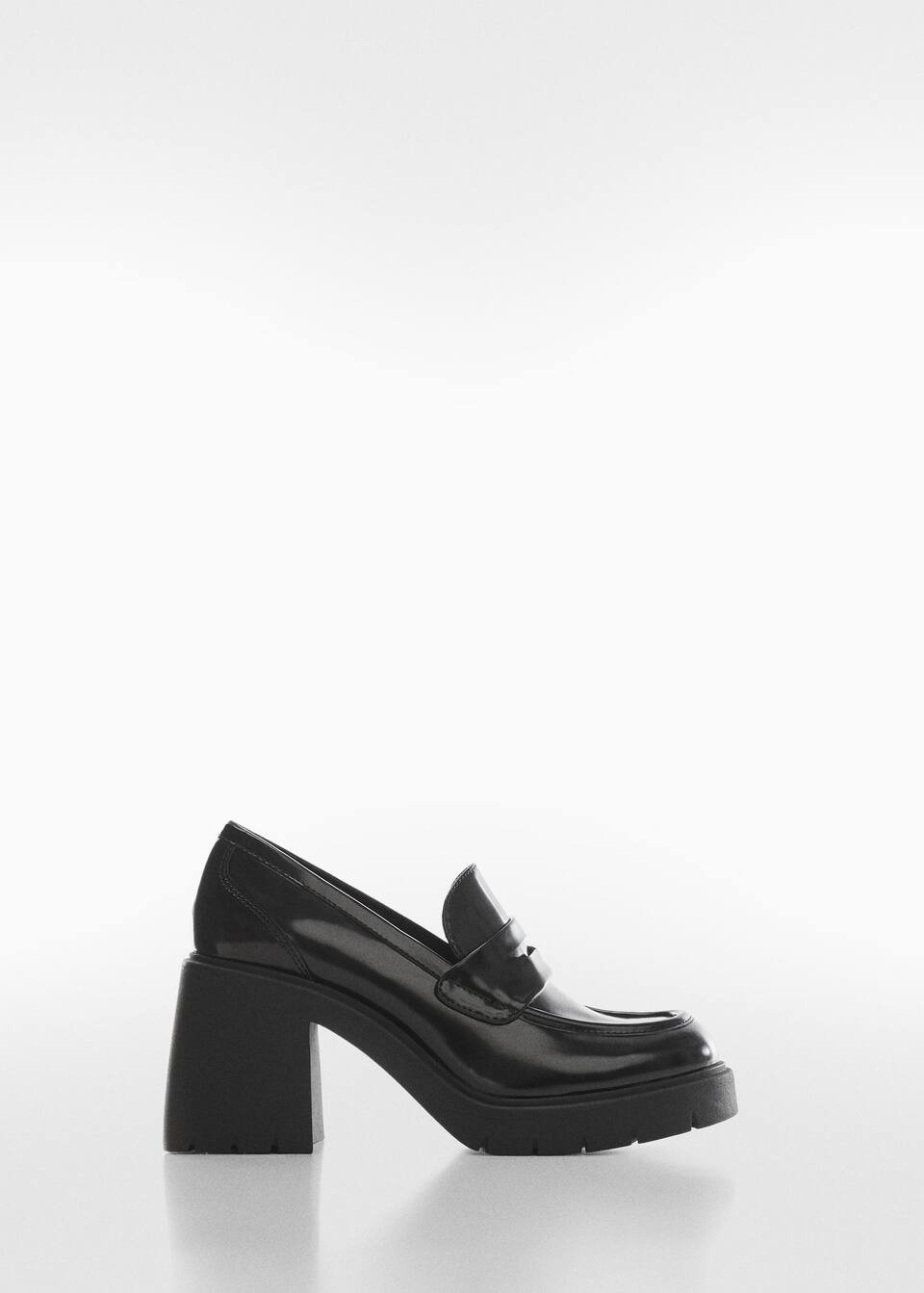 Heeled loafers with track soles -  Women | Mango USA | MANGO (US)