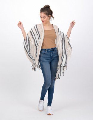 AE Striped Midi Kimono | American Eagle Outfitters (US & CA)