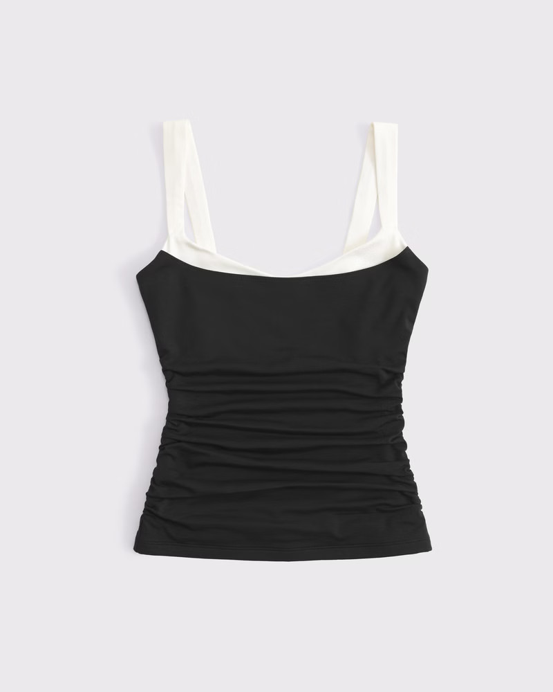 Sweetheart Contrast Top | Abercrombie & Fitch (US)