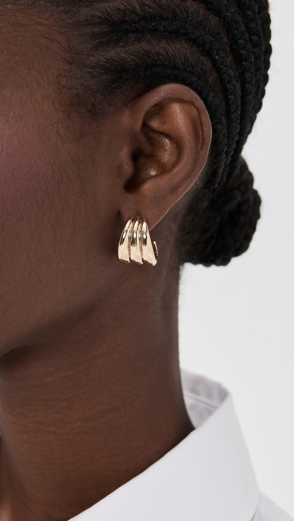 Tripple Ribbed Hoops | Shopbop
