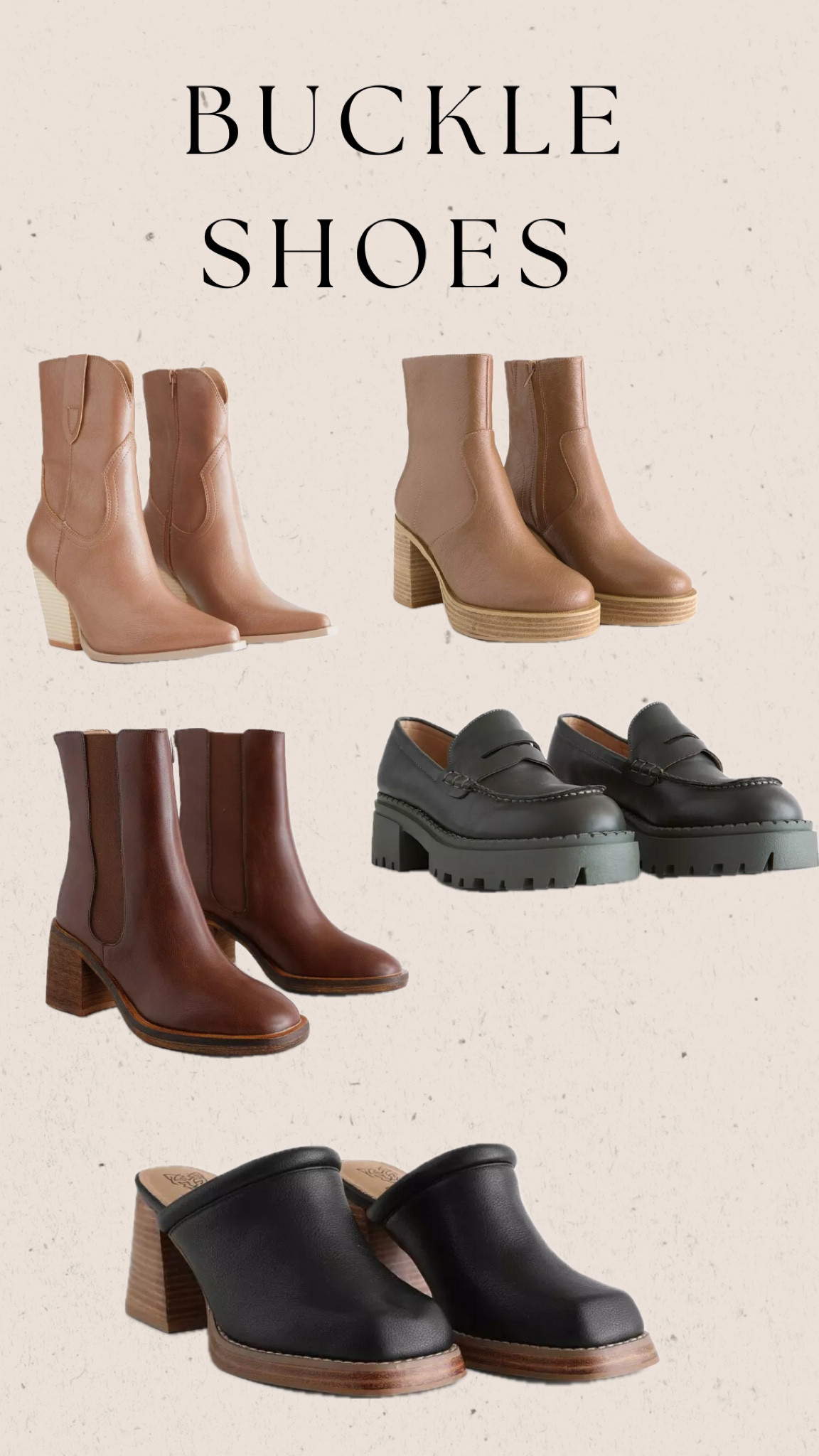 Buckle shoes 

#boots #loafers #buckle #tanboots #brownboots #greenloafers #sale #ankle boots 

#LTKfindsunder50 #LTKfindsunder100 #LTKshoecrush