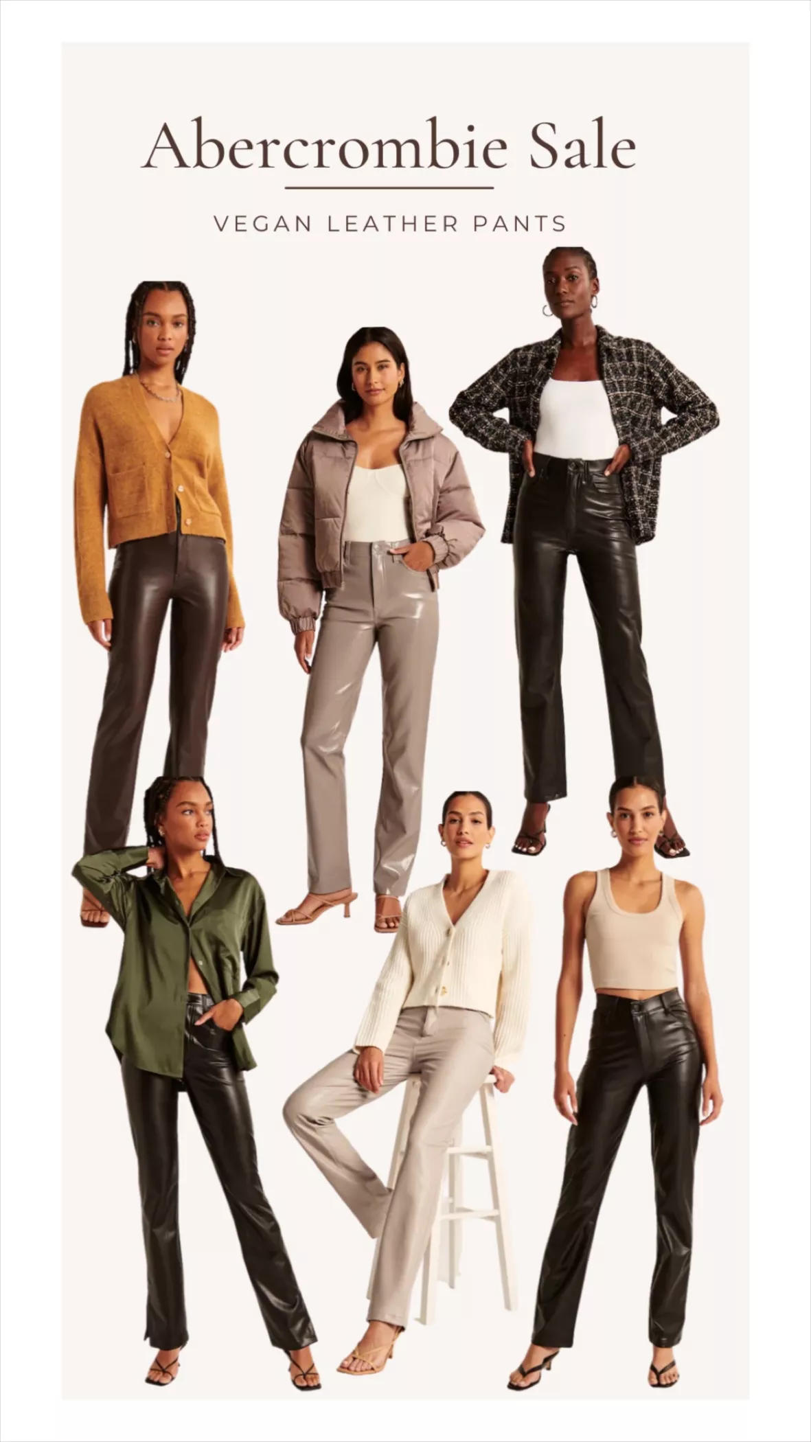 Women's Vegan Leather 90s Straight Pant, Women's Sale
