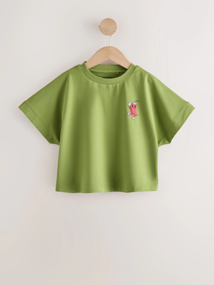 Pink/Green Boxy Graphic T-Shirts 3 Pack (3-16yrs) | Next US