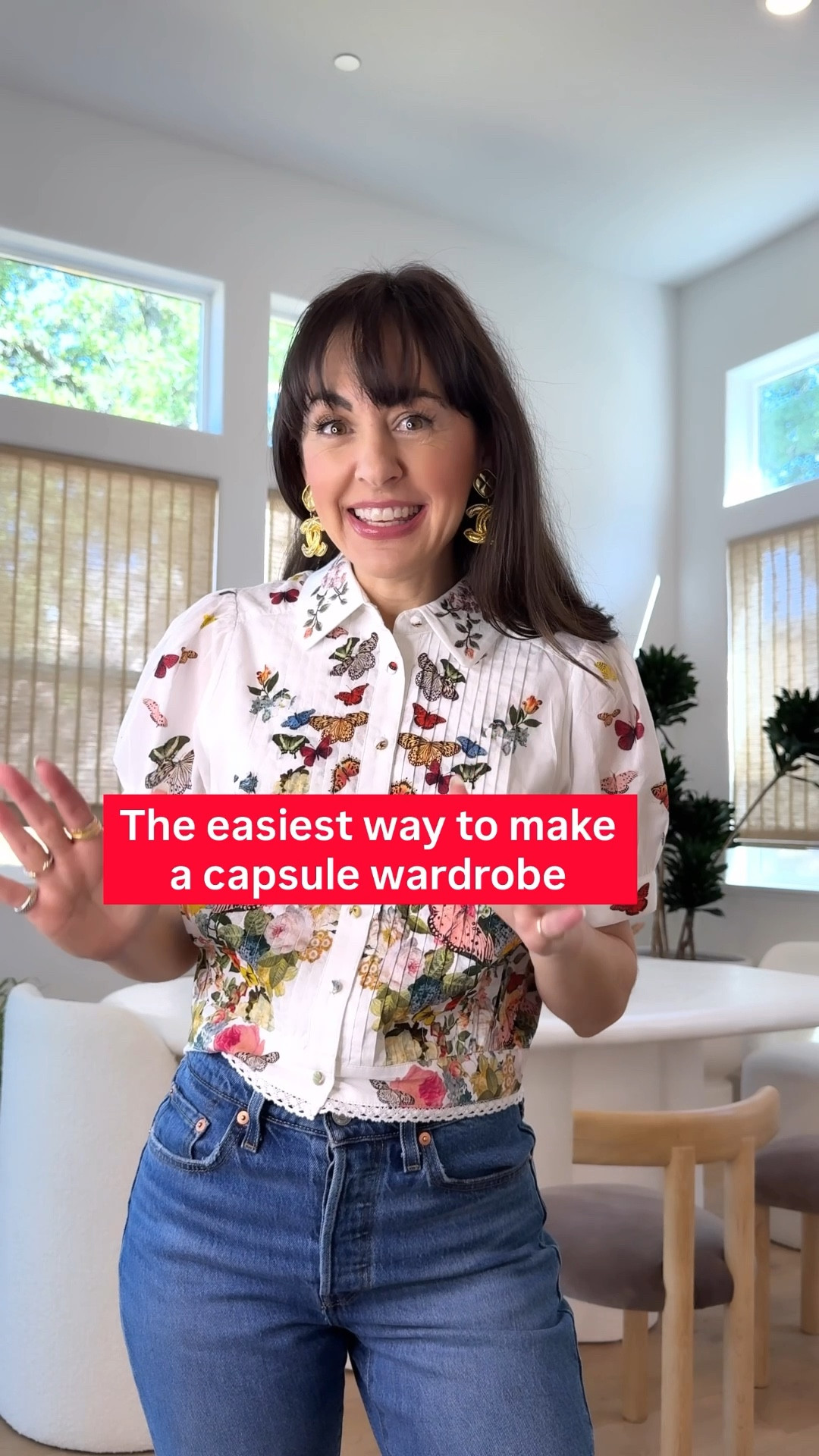 This sample capsule includes my signature mix of quality closet essentials and designer inspired fashion finds. My butterfly “blouse” is 25% off. 

See ky top 10 capsule wardrobe outfit multipliers here ⬇️

https://closetchoreography.com/my-travel-capsule-strategy-pack-light-dress-like-you-packed-your-whole-closet/