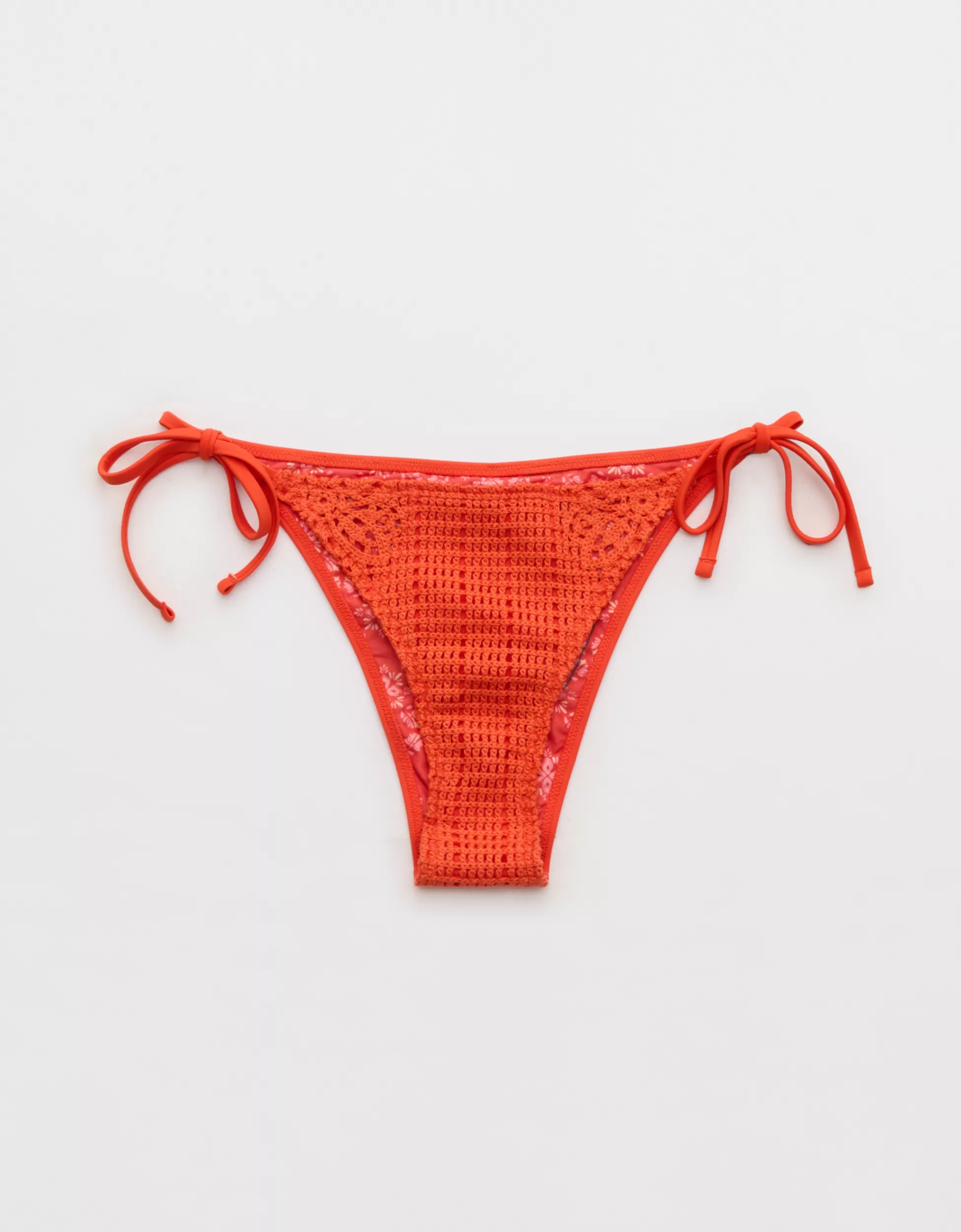 Aerie Cheekiest Side Tie Crochet Bikini Bottom | Aerie