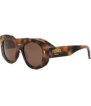 FENDI Women's FENDI Roma 51mm Havana Round Sunglasses - Shiny Classic Havana | Dillard's