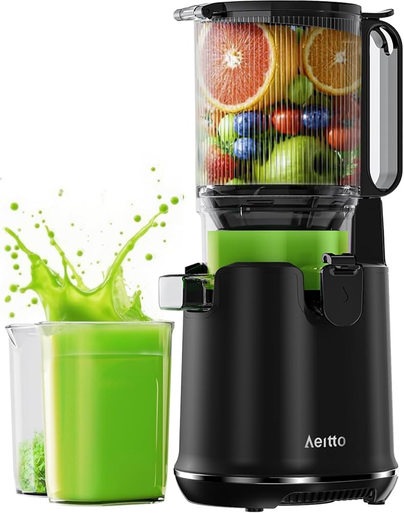 Aeitto Cold Press Juicer, 5.3" Extra Large Feed Chute, Masticating Juicer Machines, Fit Whole Veg... | Amazon (US)
