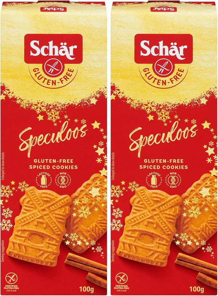 Schar Gluten Free Speculoos Spiced Cookies, 100g (Pack of 2) | Amazon (CA)
