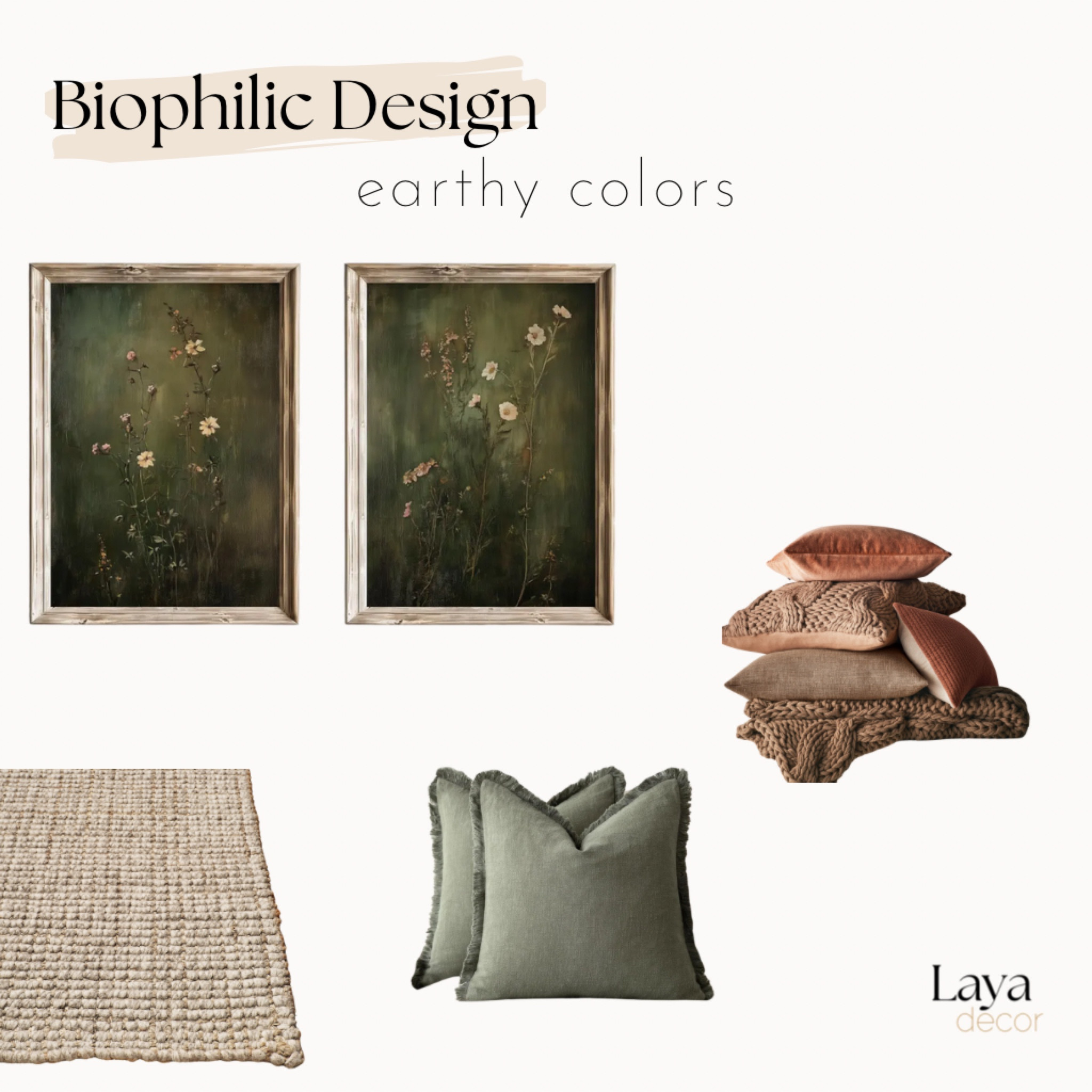 Biophilic Design

Part 4 - Incorporate Earthy Colors
Earthy tones like greens, browns, and beiges create a calming environment that mimics the natural world. You can also add pops of color inspired by flowers or the ocean.


#LTKHome