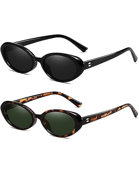 JUDOO Tiny Small 90s Sunglasses for Women Men Retro Oval Tinted Glasses | Amazon (US)