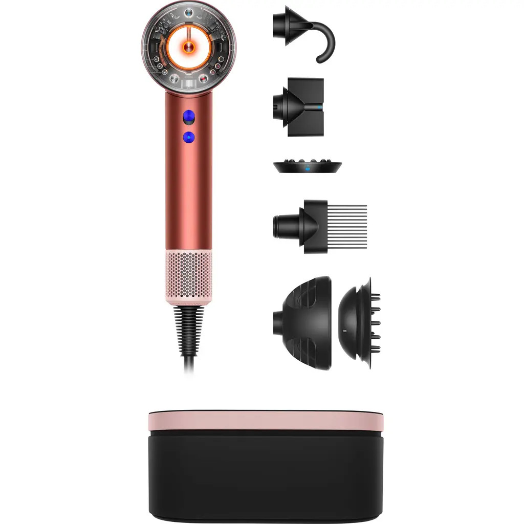 Dyson Special Edition Supersonic Nural Hair Dryer in Strawberry Bronze in Strawberry Bronze & Blush Pink at Nordstrom | Nordstrom