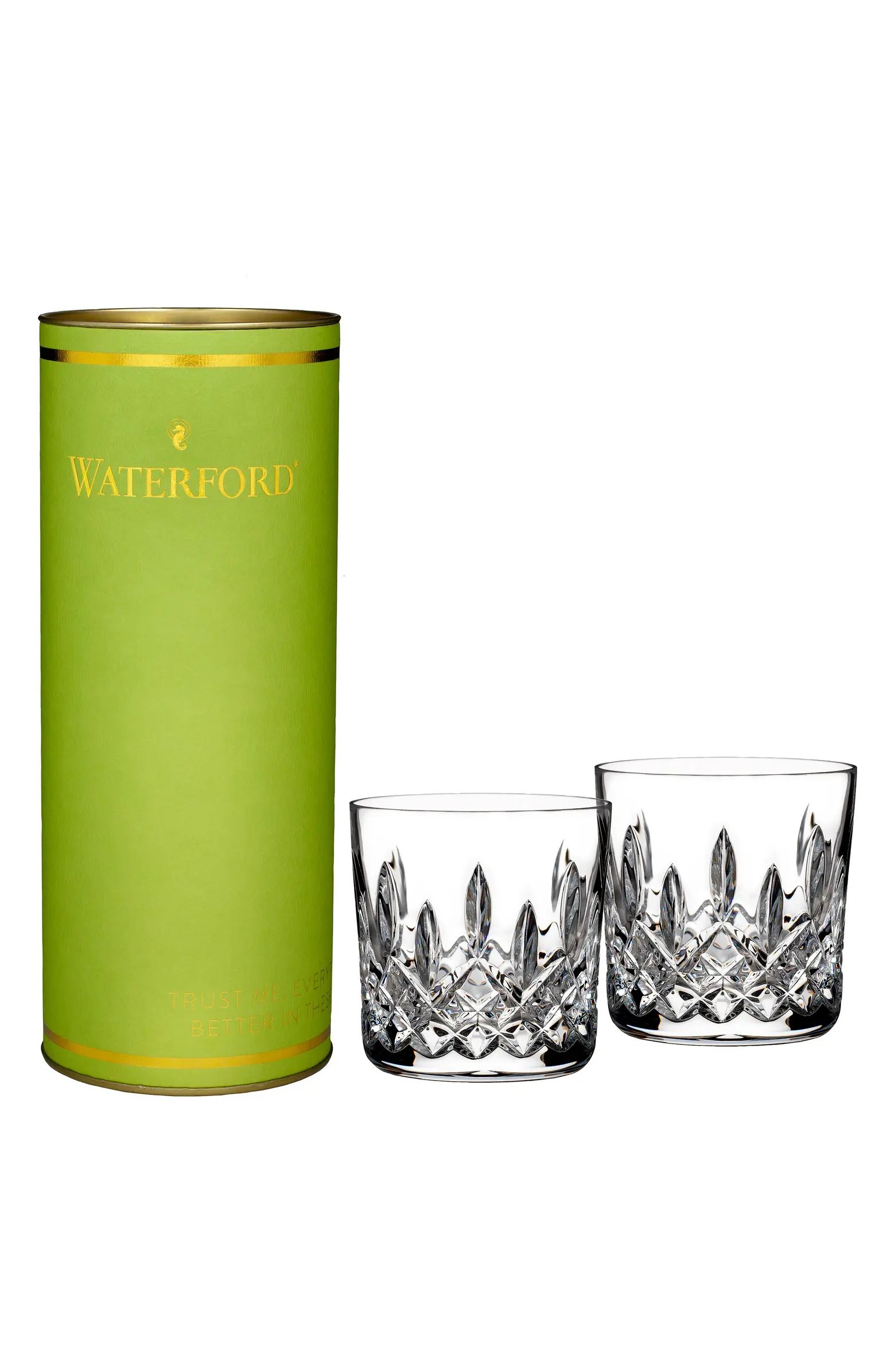 Giftology Lismore Set of 2 Lead Crystal Double Old Fashioned Glasses | Nordstrom