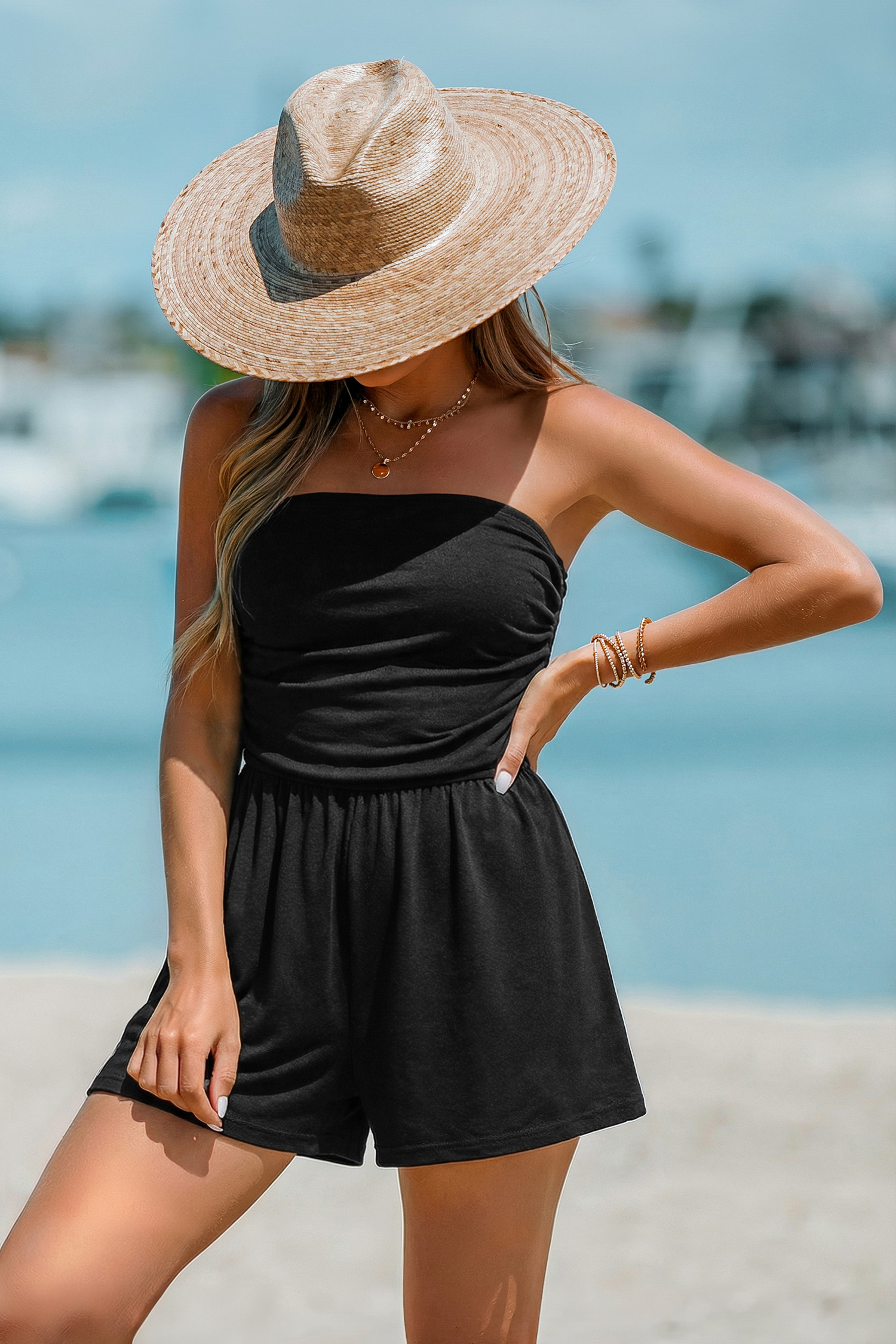 On Purpose Black Romper - XS | Cupshe US