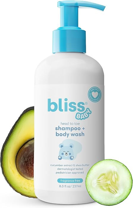 Bliss Baby Shampoo and Body Wash, Premium 2-in-1 For Babies, Toddlers & Kids, Unscented & Hypoall... | Amazon (US)