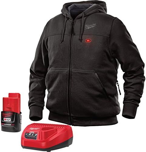 Milwaukee 2381-XL X-Large M12 Cordless Lithium-Ion Black Heated Hoodie Kit (Battery and Charger I... | Amazon (US)