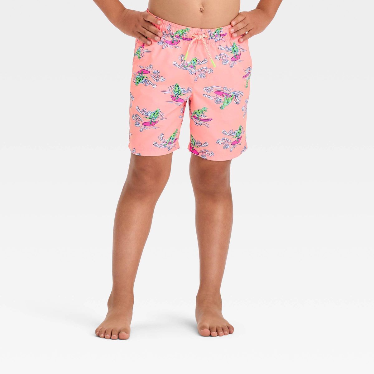 Boys' Surf Dinosaur Printed Swim Shorts - Cat & Jack™ Orange | Target