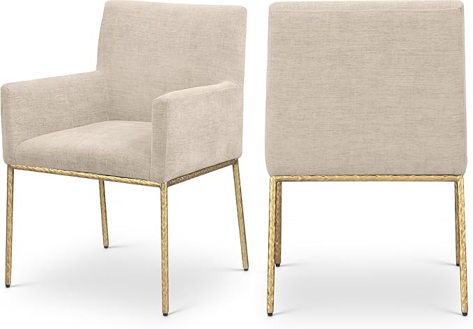 Meridian Furniture 11002Beige-C Reeves Collection Modern | Contemporary Dining Chair with Soft Be... | Amazon (US)