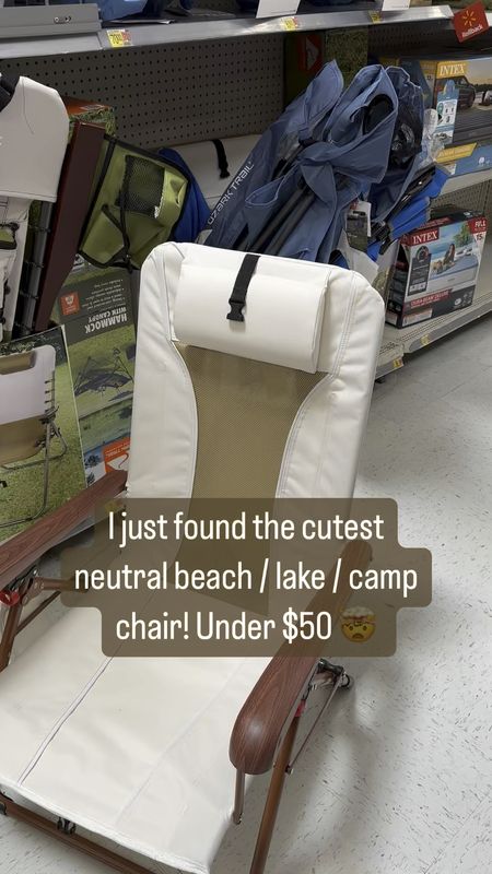 The cutest glamping camp beach or lake chair! Neutral beach chair, vacation, lake, beach, travel 

#LTKHome #LTKxWalmart #LTKSeasonal