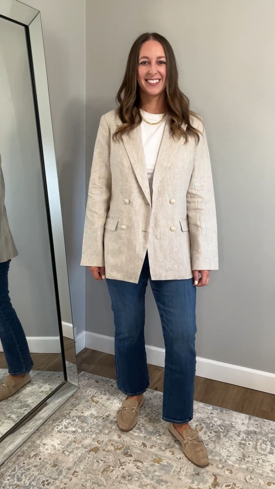 Love this cute blazer- perfect for the office, coffee date, etc!

Work outfit // office outfit // business casual // workwear // work outfits // office outfits // teacher outfit // business casual workwear // spring outfit // teacher outfits // blazer // spring outfits women // spring outfits 2026 // Easter outfits women // Easter outfit // date night outfits // summer outfit // summer outfits 2026 // summer outfits women // linen blazer // white tee // basic white tee // loafers // coffee date // east coast style // European style // corporate style // corporate outfit // Easter outfit // Easter outfits women 

#LTKSeasonal #LTKWorkwear #LTKootd