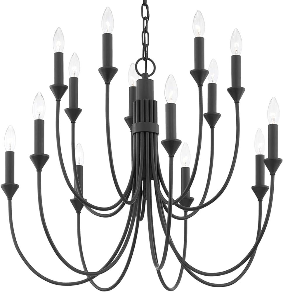 Troy Lighting F1014-FOR Cate - 14 Light 2-Tier Chandelier, Forged Iron Finish | Amazon (US)