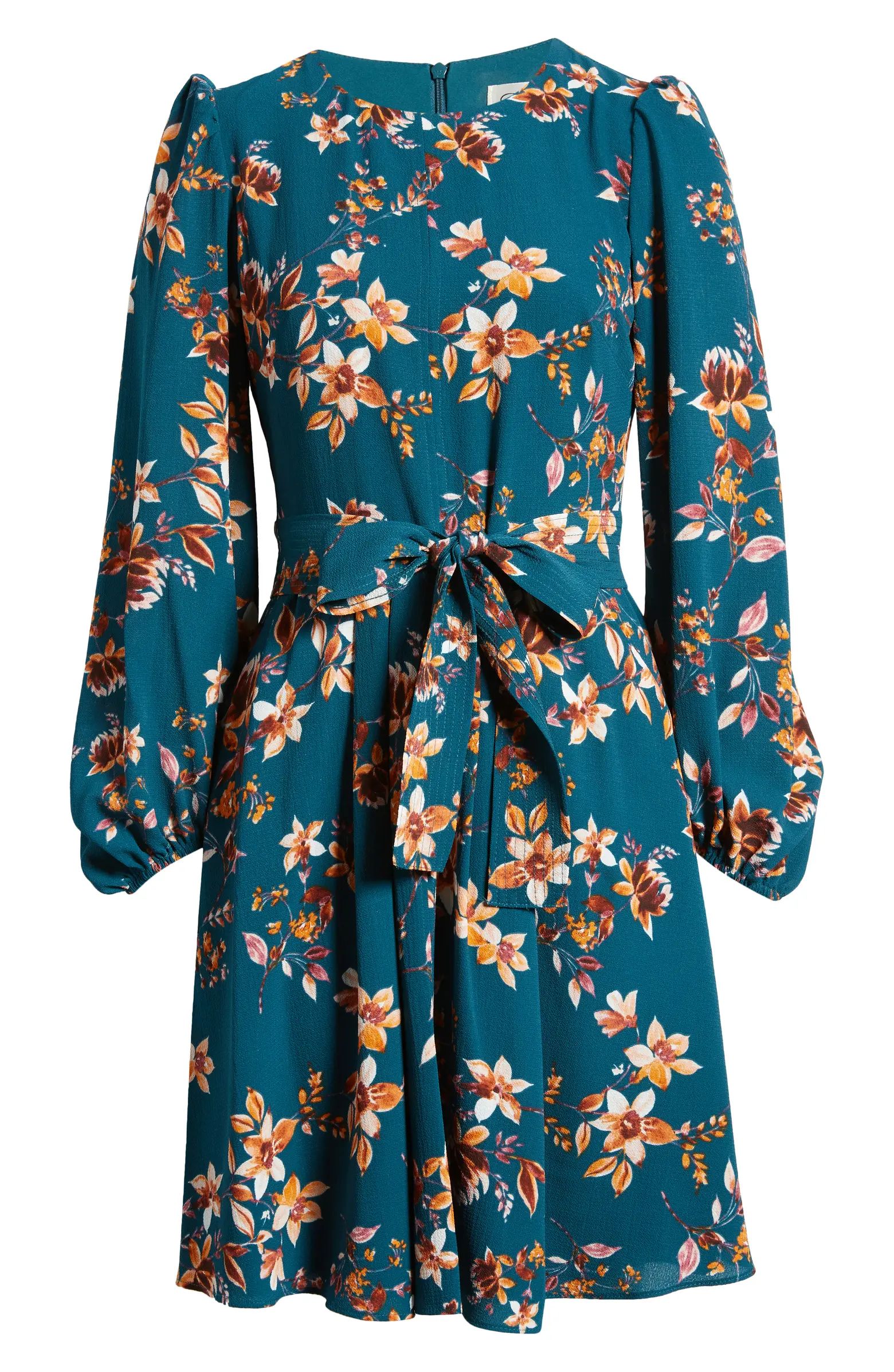 Floral Long Sleeve Fit & Flare Dress | Nordstrom