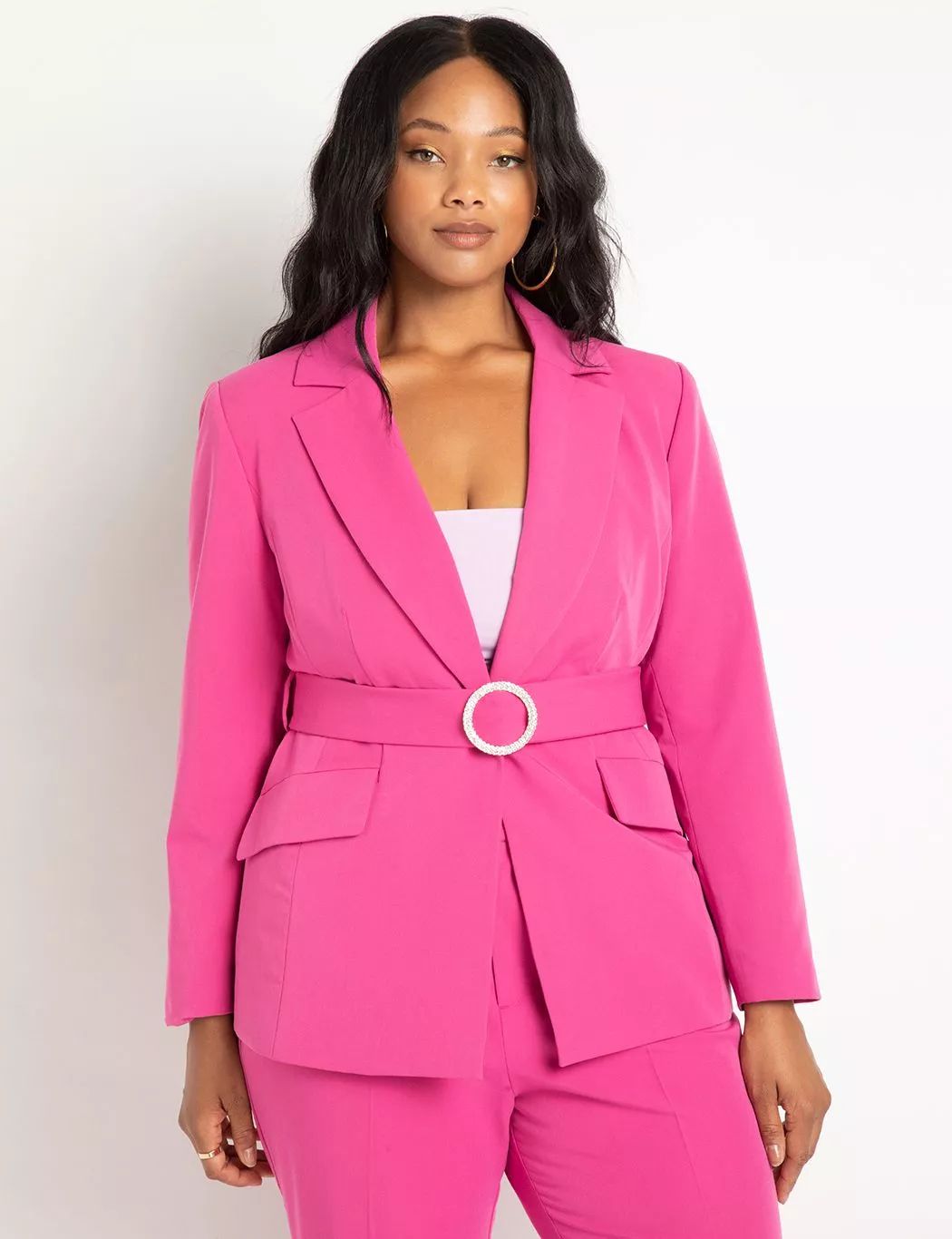 Belted Blazer | Women's Plus Size Coats + Jackets | ELOQUII | Eloquii