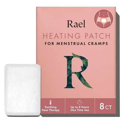 Rael Herbal Heating Patches - Period Cramps, Ultra Thin Design, On The Go Size (8 Count) | Amazon (US)