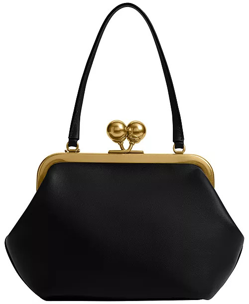 Glovetanned Leather Kisslock Frame Bag | Macy's