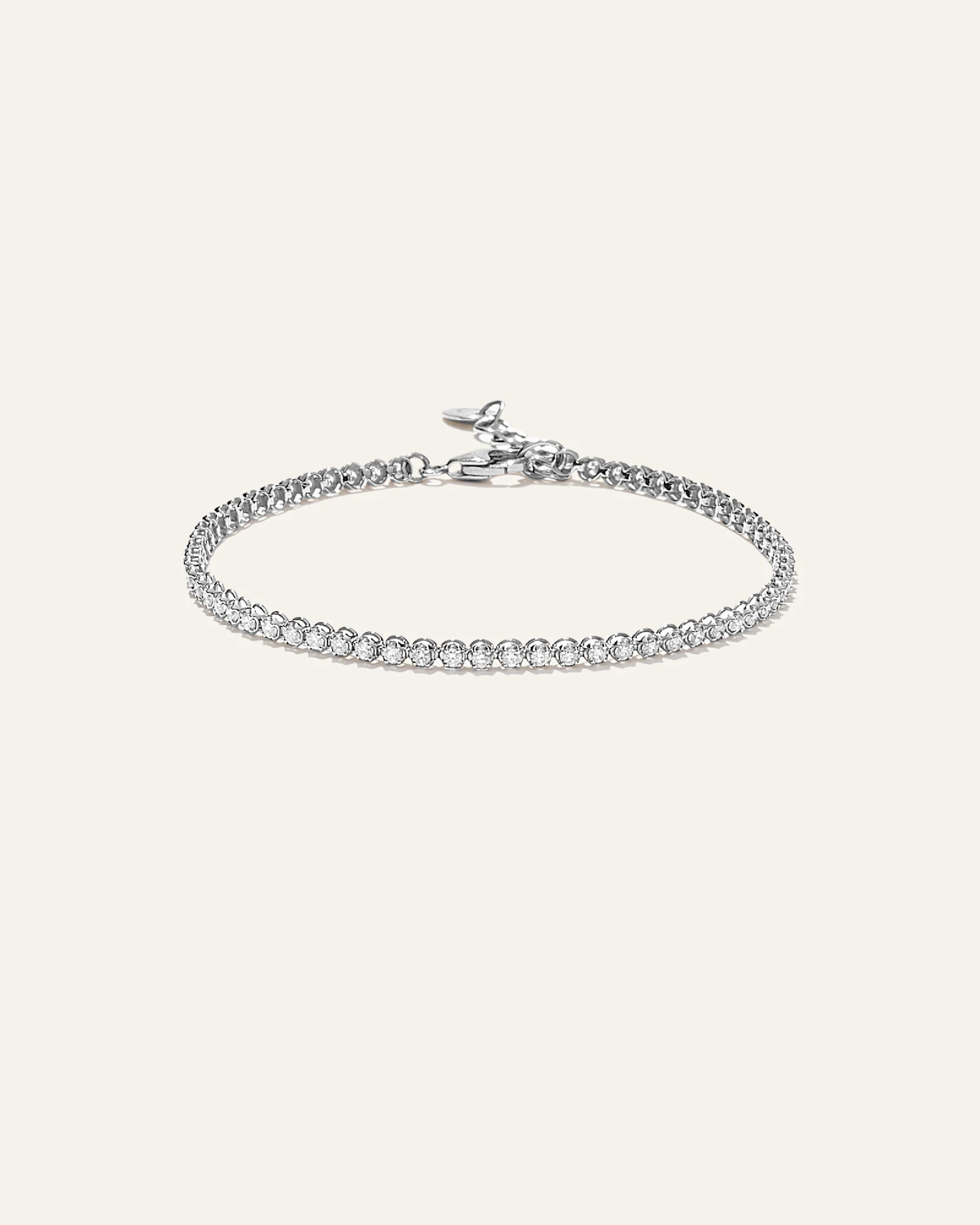 14K Gold Diamond 1ctw Tennis Bracelet in White Gold | Quince
